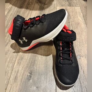 Under Armour Kids' Black and Red Sneakers